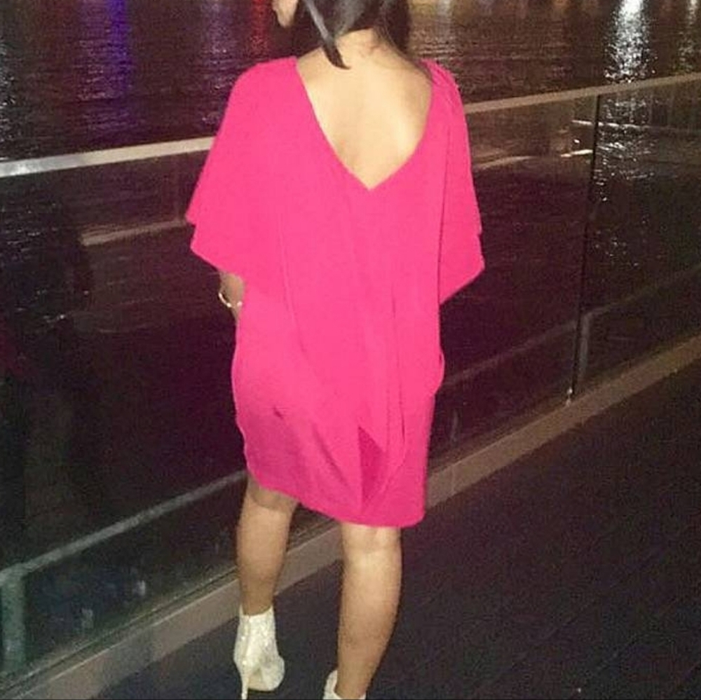 Calvin Klein Collection Pink Backless Dress